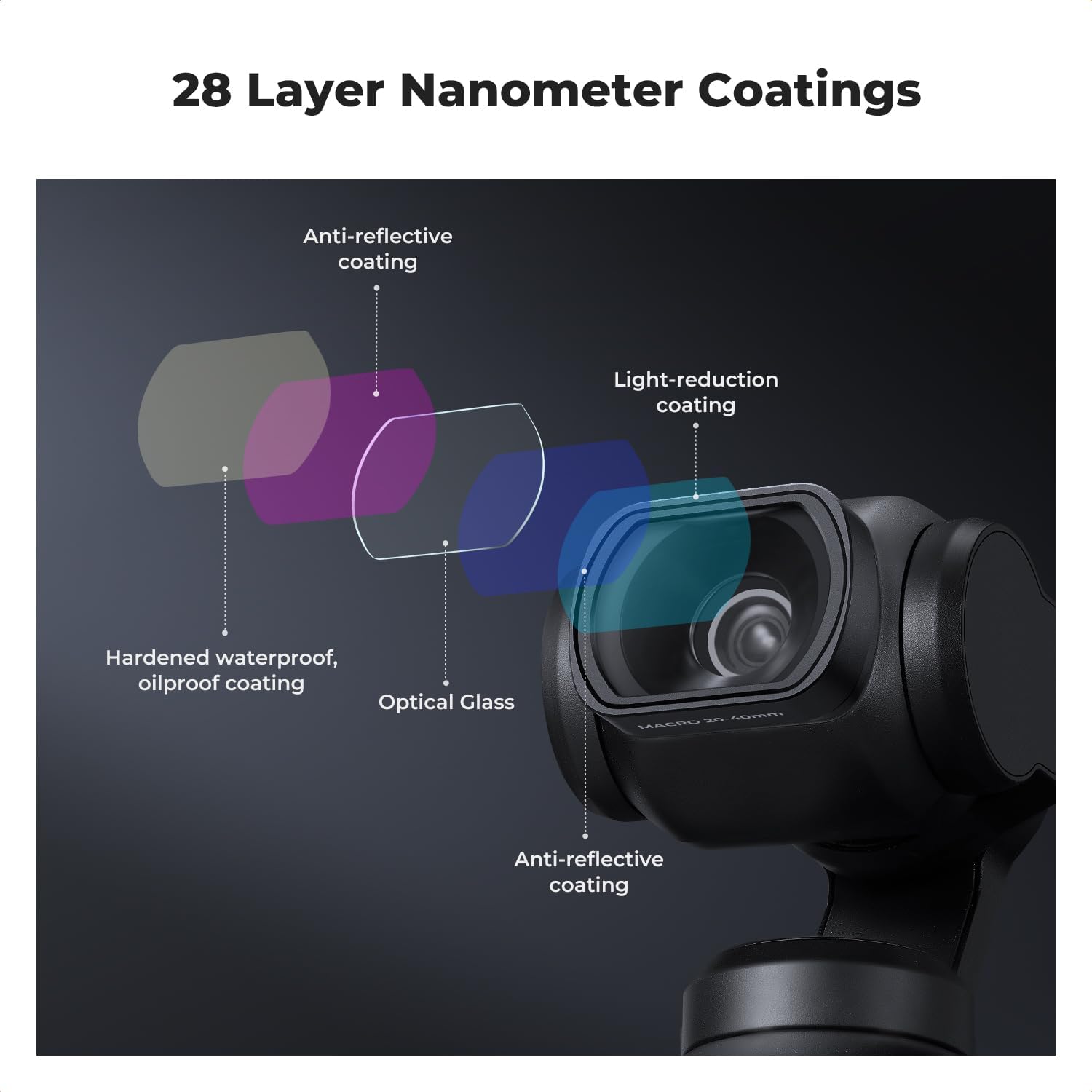 K&F Concept 10X Macro Lens Compatible with DJI Osmo Pocket 3, Close Up Filter HD Macro Photography Lens, Magnetic Attach/Multi-Coated/Optical Glass - Image 5